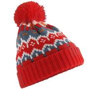 Cappello Pompom In Maglia Riciclato Cuffia Sci Retro Beechfield