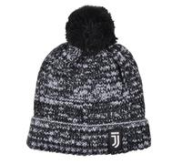 Cappello Ponpon con Logo in Gomma Applicato, Interno in Morbido Cotone, Misura Baby 0-24 Mesi. Prodotto Ufficiale Juventus 131409