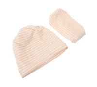 Cappello Post-parto Traspirante in Cotone 2 Pezzi per Chioma | Design Semplice, Effetto Antivento, Copertura Morbida per Testa e Chioma, Stile a Righe