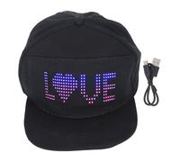 Cappello Programmabile con Controllo App Bluetooth Berretto Bluetooth con Schermo LED Rimovibile, Berretto da Baseball Illuminato Modificabile per Concerti Notturni