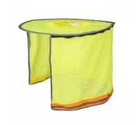 Cappello Protezione Solare per Casco Regolabile con Visiera Larga Cortina Collo Dettagli Riflettenti Struttura in, Giallo Brillante, style to 1