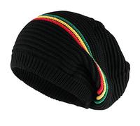 Cappello Rasta Costume per Dreadlocks Senza Visiera. Bob Marley Con Sequenza Rasta. Bonnet Accessori Dreadlock Tams per Donna. Stile Giamaicano