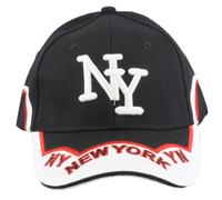 Cappello Regolabile Curvo Bianco Nero Della Città Di New York NY Stato USA