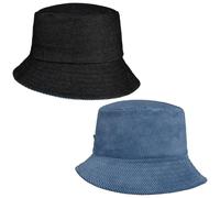 Cappello Reversibile Cord Denim Bucket by bedacht blu One Size