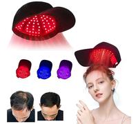 Cappello Ricrescita Capelli, 168 Led Cappello Per Ricrescita 460nm 660nm 850nm Rosso e Blu Luce Per Promuovere La Ricrescita Rapida Dei Capelli Di Uomini E Donne, Cappuccio e Lampada Perlina Rimovibil