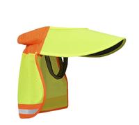 Cappello rigido con protezione solare, visiera parasole in cantiere, parasole in rete ad alta visibilità, protezione solare per collo, traspirante e riflettente, per lavoro, attività all'aperto