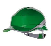 Cappello rigido da baseball DeltaPlus Diamond V con strisce riflettenti, verde, taglia unica