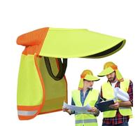 Cappello rigido di sicurezza, parasole in rete, ad alta visibilità, parasole in rete, protezione solare, traspirante, riflettente, per lavoro, costruzione, uso notturno