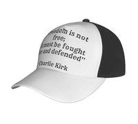 Cappello RIP Charlie Kirk La libertà Non è Gratuita, bisogna lottare per essa e difenderla. Cappellino da Baseball per Uomo e Donna, Regolabile, da Golf, da papà.
