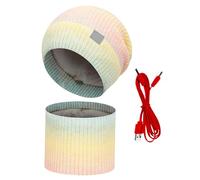 Cappello riscaldato da uomo, 2 in 1, caldo set di sciarpa riscaldata tramite USB, per sci, ciclismo, pendolarismo, viaggi, lavoro, corse mattutine, escursioni, Arancione, Refer to description