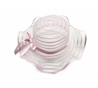 cappello rosa falda onda bambina elegante cerimonia bimba hat baby cildren