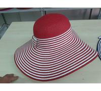 cappello rosso elegante cerimonia taglia unica paglia hat cocktail donna mare