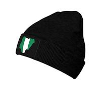 Cappello Running 2018 Nigerian Flag And Map Classico Cuffed Beanie Comodo Beanie in Maglia per Corsa Inverno Motociclismo