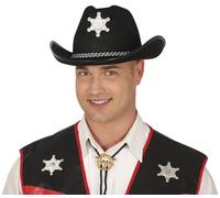 GUIRCA- Cappello Sceriffo, Colore Nero, Adulto, 13547