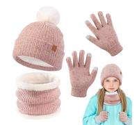 Cappello Sciarpa Guanti Set Bambini | Cappellino Invernale Fascia Collo e Guanti | Termici Invernali per Avventure | Escursionismo Sci Ciclismo Cammino