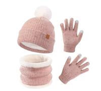 Cappello Sciarpa Guanti Set Bambini | Cappellino Invernale Fascia Collo e Guanti | Termici Invernali per Avventure | Escursionismo Sci Ciclismo Cammino