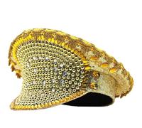 Cappello sergente alla moda con strass cappello da doccia nuziale addio al nubilato festa cosplay night club capitano copricapo festa sposa capitano decorazioni forniture
