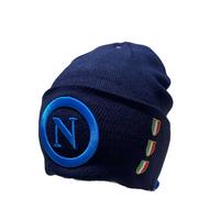 Cappello skipper blu con logo azzurro e scudetti ssc napoli