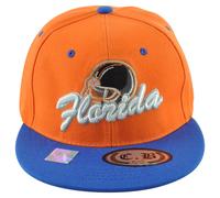 Cappello Snapback Blu Arancione Piatto Florida Sunshine State