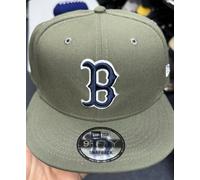 Cappello Snapback New Era Boston Red Sox 9Fifty Verde Oliva Blu Con Logo