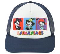 Cappello Snapback Piatto Trucker Mesh Blu Navy Animaniacs Cartoon Warner Bros