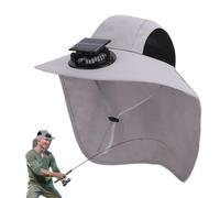 Cappello Solare con Ventilatore,Capello A Tesa Larga con Ventilazione Solare | Copricapo Impermeabile con Protezione UV e Tesa Larga per Escursionismo Spiaggia Giardinaggio Accessori Viaggio