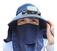 Cappello solare ventilatore, Wide Brim Cap, Built-in Cooling Fan, UV Protective Fabric, ideale per viaggi all'aperto, spiaggia avventure, e attività come golf, Hiking Or Gardening, multicolore, 0