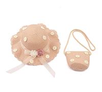 Cappello Sole per Bebè, Cappello Paglia Bambina con Borsa, Cappello Sole Bambino di Paglia, Adatto per Il Cappello da Turista per Le attività All'aperto delle Ragazze in Viaggio di Vacanzani