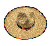 Cappello Sombrero messicano per adulti con bordo, ombrero di paglia per feste messicane e feste da uomo (viola, 46)