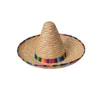 Cappello Sombrero messicano per adulti con bordo, ombrero di paglia per feste messicane e feste outfit da uomo (46)
