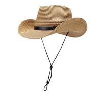 Cappello Sombrero per donne e uomini che vanno in tour The West Wind Big Belt Decoration Sunblock Hat Sombrero per le donne, cachi, Taglia unica
