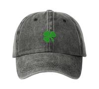 Cappello,St. Pa Trick's Day Hat Green Baseball cap Sha Mrock Embroidered for Man Women Funny Cappellino da Baseball Neonato (Black, One Size).