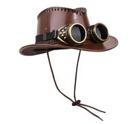 Cappello Steampunk Alto-Forma - Cappello Costume Steampunk, per costume con occhiali decorativi per feste, festival, eventi, cosplay, sfilate di moda e ballo mascherato