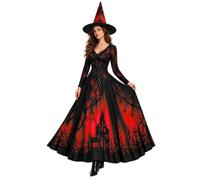 Cappello Strega-Donna Cappello da Strega Panno di Raso Cappelli da Stregon | per Halloween Festa in Maschera Carneval Cosplay Accessorio per Uomini Donne Bambini