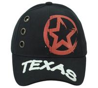 Cappello Strutturato Regolabile Con Visiera Curva Nera Del Texas Per Adulti