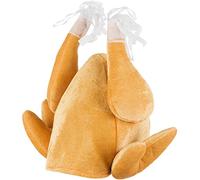 Cappello Tacchino per Natale - Berretto scherzoso a tema cappone - Accessorio comico per Secret Santa - Idea regalo - Copricapo buffo a tema pollo - Costume esilarante da indossare durante le feste
