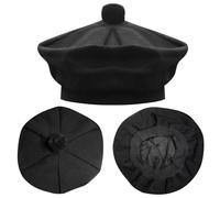 Cappello Tam O' Shanter Tartan Nero Da Uomo Berretto Balmoral Tartan Tammy