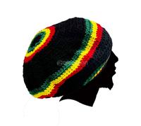 Cappello Tam Rasta Giamaica Fatti A Mano Con Design In Crochet Per Dreadlocks