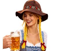 Cappello tedesco da donna con trecce Oktoberfest copricapo | Cappello da donna per feste di danza, celebrazioni, eventi, festival