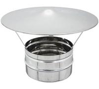 CAPPELLO TERMINALE FUMAIOLO CINESE TONDO ACCIAIO INOX (D 100 MM)