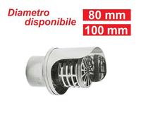 Cappello Terminale Orizzontale a Griglia Acciaio Inox per Canna Fumaria Stufe