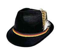Cappello tradizionale da donna, Oktoberfest, da uomo, a tesa larga, per Oktoberfest, accessorio per la testa, divertente, unisex, in feltro, medievale, bavarese, cappello da caccia con piuma, per