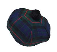 Cappello tradizionale scozzese Tam o' Shatner in lana acrilica Tammy Pom Pom Taglia Unica Vari Tartans Beret Balmoral Flat Kilt Bonnet Jimmy Hats, Berretto piatto, Modern Gunn Tartan, L/XL