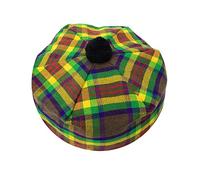 Cappello tradizionale scozzese Tam o' Shatner in lana acrilica Tammy Pom Pom Taglia Unica Vari Tartans Beret Balmoral Flat Kilt Bonnet Jimmy Hats, Berretto piatto, Shannon Tartan, L/XL