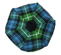 Cappello tradizionale scozzese Tam o' Shatner in lana acrilica Tammy Pom Pom Taglia Unica Vari Tartans Beret Balmoral Flat Kilt Bonnet Jimmy Hats, Berretto piatto, Antico tartan Lamont, L/XL
