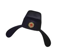 Cappello Tradizionale Traspirante Tessuto Non Tessuto Costume Accessorio Antico Tema Ufficiale Per Le Spettacoli Di Fase Garza Nera Accessorio Storico