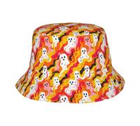Cappello Trekking Protezione del Sole Cappelli da Spiaggia Cute Cartoon Ghost 2 Cappello Pescator Moderno per attività Campeggio Pesca