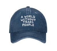 Cappello Trucker A World Without Trans People Berretto Palla Sole Estivo Cappello A Palla Regolabile per Fitness attività All'Aperto