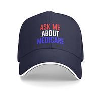 Cappello Trucker Ask Me About Medicare Gifts Berretto Palla Unisex Cappello A Palla Classico Cappellino da Baseball per attività All'Aperto Fitness Viaggi