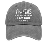 Cappello Trucker Be Still And Know That I Am God Psalm 46：10 Hip Hop Cappllino Casual Cappellino da Baseball Regolabile Berretto Palla per Fitness attività All'Aperto Regali